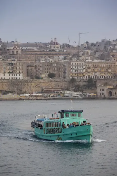 Framed Print : Malta, Valletta, Ferry to Sliema, Marsamxett Harbor