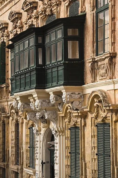 Malta, Valletta, Maltese architecture, buildings on Triq ir-Repubblika, Republic Street