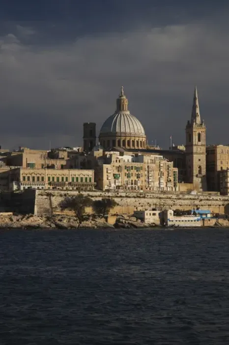 Framed Print : Malta, Valletta, skyline with St. Pauls Anglican Cathedral and Carmelite Church from Sliema Framed Print : Malta, Valletta, skyline with St. Pauls Anglican Cathedral and Carmelite Church from Sliema