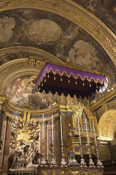 Malta, Valletta, St. Johns Co-Cathedral, interior, altar