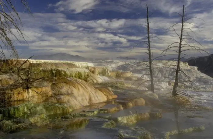 Framed Print : Mammoth Hot Springs, Yellowstone NP, Wyoming, September 2005 Framed Print : Mammoth Hot Springs, Yellowstone NP, Wyoming, September 2005