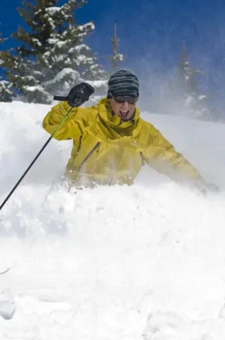 Framed Print : Man skiing, Santa Fe Ski Area, New Mexico, USA. (MR) Framed Print : Man skiing, Santa Fe Ski Area, New Mexico, USA. (MR)