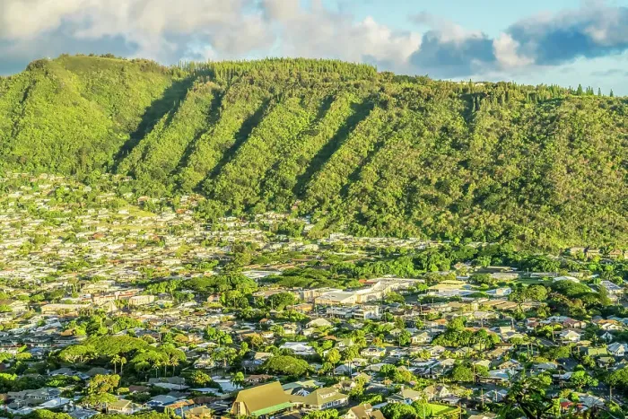 Framed Print : Manoa Valley houses, Honolulu, Hawaii Framed Print : Manoa Valley houses, Honolulu, Hawaii