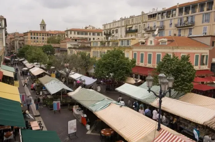 Framed Print : Marche aux Fleurs, Cours Saleya, Nice, French Riviera, France