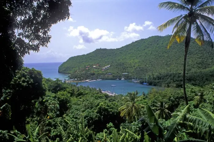 Framed Print : Marigot Bay in St Lucia Framed Print : Marigot Bay in St Lucia