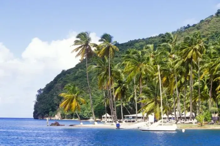 Framed Print : Marigot Bay, St. Lucia, Caribbean Framed Print : Marigot Bay, St. Lucia, Caribbean