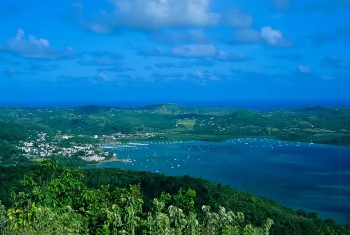 Framed Print : Marin Bay on the island of Martinique in the Caribbean Sea