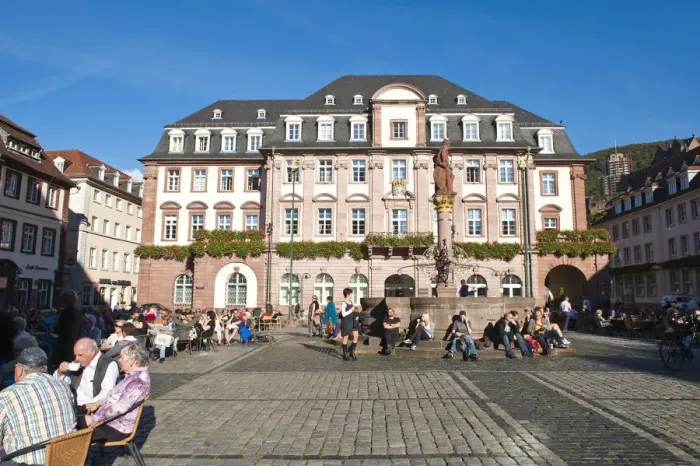Framed Print : The Marktplatz, or Market Square and Town Hall, Old Town Heidelberg, Germany Framed Print : The Marktplatz, or Market Square and Town Hall, Old Town Heidelberg, Germany