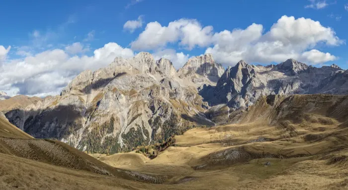 Framed Print : Marmolada seen from Pas de San Nicolo, left Gran Vernel, right Ombreta Framed Print : Marmolada seen from Pas de San Nicolo, left Gran Vernel, right Ombreta