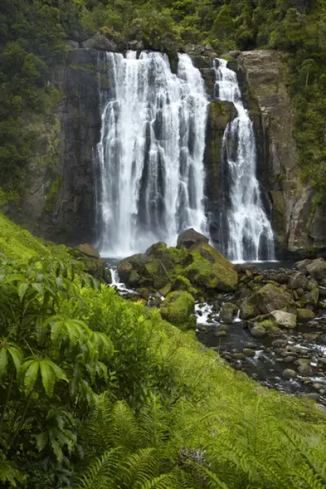 Framed Print : Marokopa Falls, Waitomo District, Waikato, North Island, New Zealand