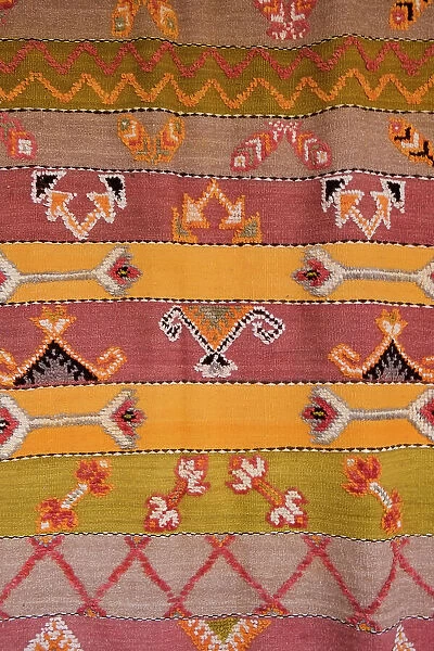 Marrakech, Morocco. Beautiful handmade Berber carpet