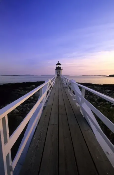Framed Print : Marshall Point Lighthouse in Port Clyde, Maine, USA