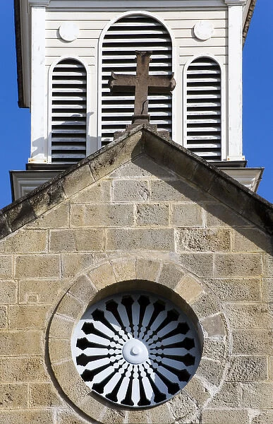 Martinique, French Antilles, West Indies. 17th-century church in Jesuit & roccoco