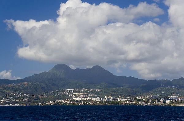 MARTINIQUE. French Antilles. West Indies. City of Fort-de-France below Pitons du