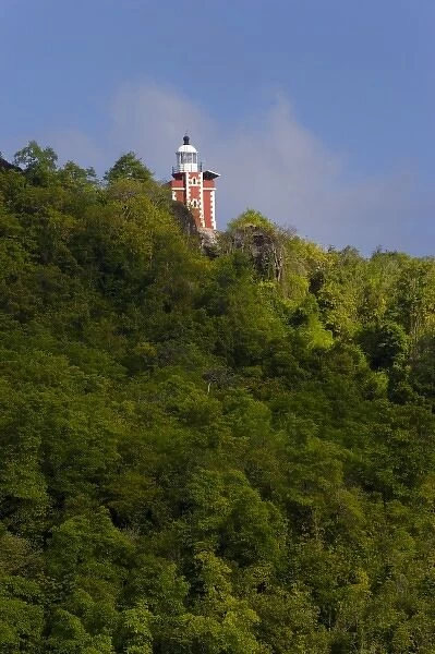 MARTINIQUE. French Antilles. West Indies. Caravelle Lighthouse on Caravelle Peninsula