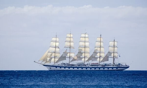 MARTINIQUE. French Antilles. West Indies. Sailing cruise ship of Star Clippers line