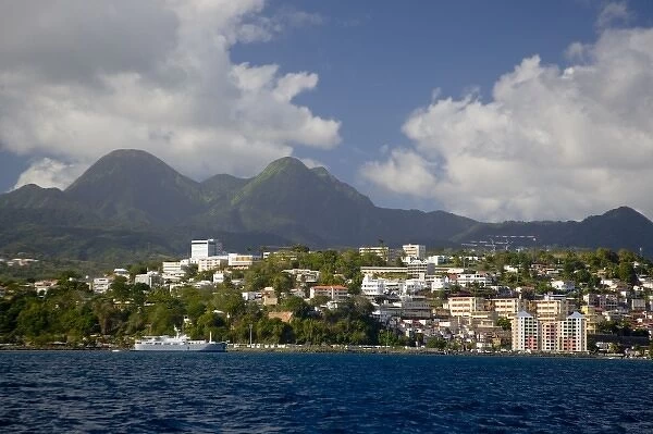 MARTINIQUE. French Antilles. West Indies. City of Fort-de-France below Pitons du