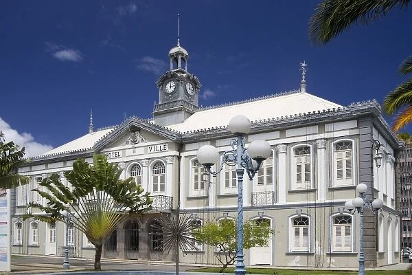MARTINIQUE. French Antilles. West Indies. Fort-de-France. City Hall (Hotel Ville) downtown