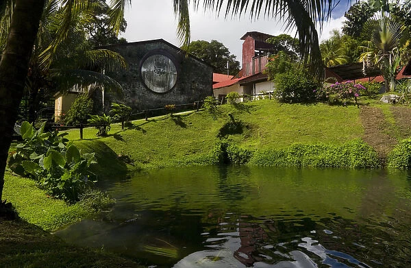 MARTINIQUE. French Antilles. West Indies. J. M. Distillery in Macouba. Pond & distillery