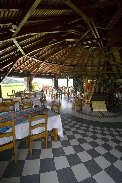 MARTINIQUE. French Antilles. West Indies. St. Pierre. Open-air restaurant on grounds