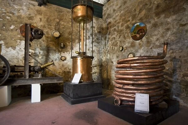 MARTINIQUE. French Antilles. West Indies. St. Pierre. Old copper distillation equipment