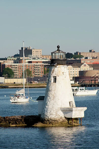 Massachusetts, New Bedford. New Bedford Harbor, Palmer Island Lighthouse