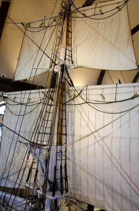 Framed Print : Massachusetts, New Bedford. New Bedford Whaling Museum, 89-foot half-scale model