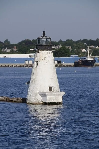 Massachusetts, New Bedford. Palmer Island Lighthouse, circa 1849