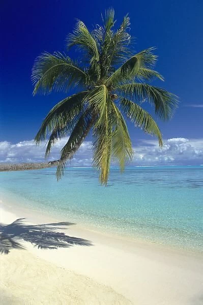 Matira Beach on the island of Bora Bora, Society Islands, French Polynesia, South Pacific Ocean