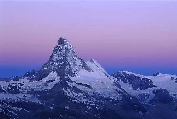 Matterhorn at dawn, Zermatt, Swiss Alps, Switzerland