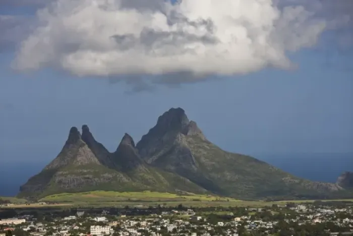 Framed Print : Mauritius, Central Mauritius, Curepipe, Coastal Mountains from Trou aux Cerfs crater Framed Print : Mauritius, Central Mauritius, Curepipe, Coastal Mountains from Trou aux Cerfs crater