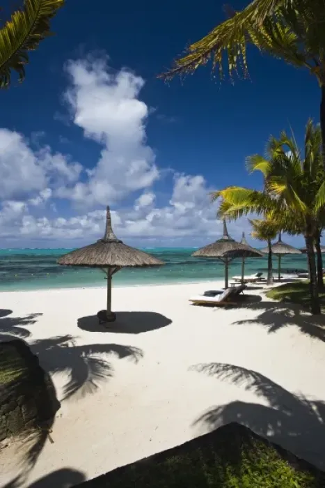 Framed Print : Mauritius, Eastern Mauritius, Trou d Eau Douce, Le Touessrok Resort Hotel, beach