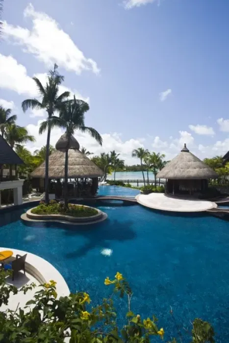Framed Print : Mauritius, Eastern Mauritius, Trou d Eau Douce, Le Touessrok Resort Hotel, pool