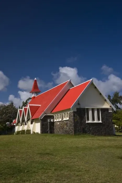 Framed Print : Mauritius, North Mauritius, Cap Maleureux church Framed Print : Mauritius, North Mauritius, Cap Maleureux church