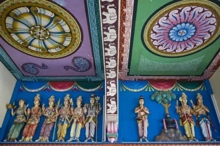 Framed Print : Mauritius, North Mauritius, Grand Baie, Surya Oudaya Sangam Hindu Temple detail Framed Print : Mauritius, North Mauritius, Grand Baie, Surya Oudaya Sangam Hindu Temple detail