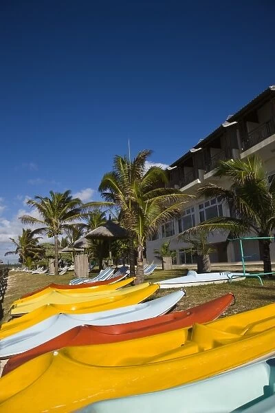 Mauritius, Southern Mauritius, Blue Bay, Blue Lagoon Beach Hotel, sea kayaks