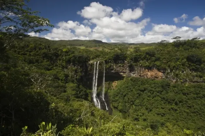 Framed Print : Mauritius, Western Mauritius, Chamarel, Chamarel Waterfall