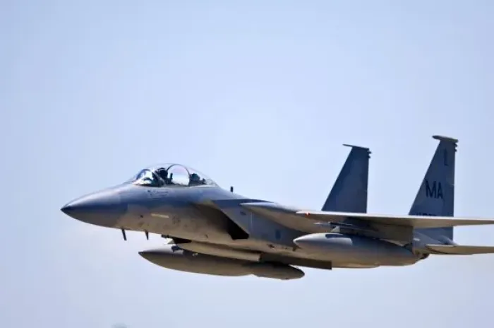 Framed Print : McDonnell Douglas  /  Boeing F-15E Strike Eagle Jet Fighter at Oshkosh, Wisconsin