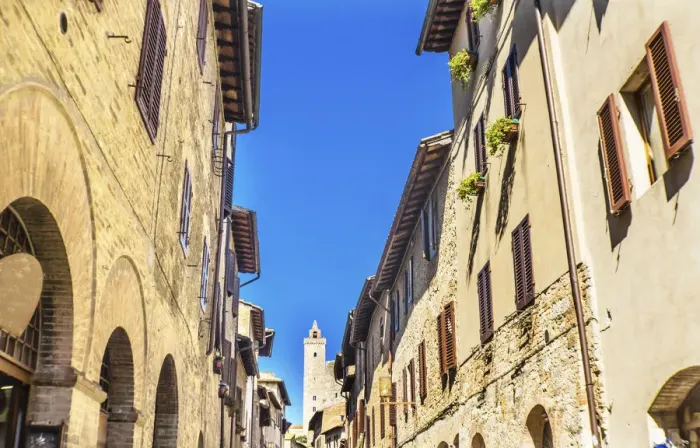 Framed Print : Medieval buildings and Cuganensi Tower, San Gimignano, Tuscany, Italy Framed Print : Medieval buildings and Cuganensi Tower, San Gimignano, Tuscany, Italy