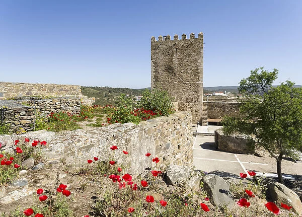 The medieval castle with foudations from moorish times
