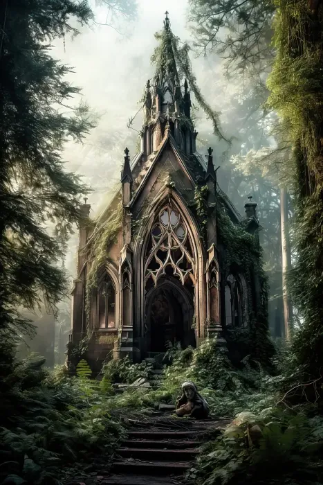 Framed Print : Medieval church abandoned in forest. ©Jim Zuckerman / Jaynes Gallery / DanitaDelimont.com (AI) Framed Print : Medieval church abandoned in forest. ©Jim Zuckerman / Jaynes Gallery / DanitaDelimont.com (AI)