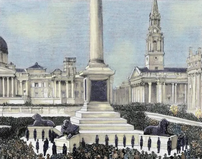 Framed Print : Meeting of workers unemployed in Trafalgar Square Framed Print : Meeting of workers unemployed in Trafalgar Square