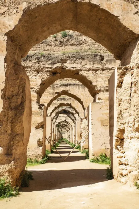 Framed Print : Meknes, Morocco, Stone archways at the Royal Stables Framed Print : Meknes, Morocco, Stone archways at the Royal Stables