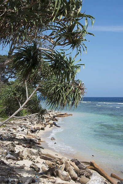 Melanesia, Papua New Guinea, Bismarck Sea, Tuam Island. Scenic view of island coastline