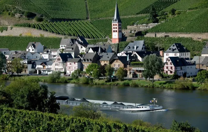 Framed Print : Merl bei Zell, vineyards, Mosel Valley, Rhineland Palatinate, Germany