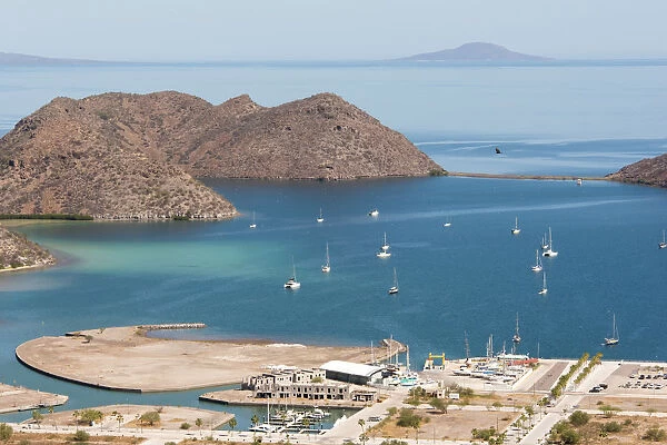 Mexico, Baja California Sur, Loreto Bay. Views from Hart Trail to Puerto Escondido