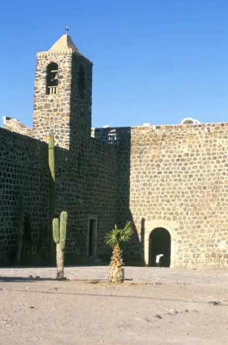 Framed Print : Mexico, Baja California Sur, Mulege, Mission Santa Rosalia de Mulege