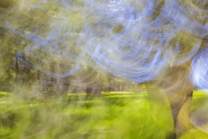 Framed Print : Mexico, Baja California, Tecate. Motion blur of Rancho La Puerta scene. Credit as Framed Print : Mexico, Baja California, Tecate. Motion blur of Rancho La Puerta scene. Credit as