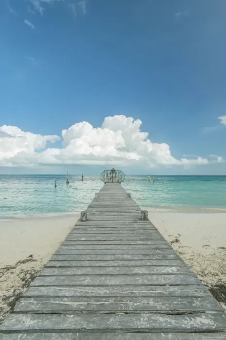 Framed Print : Mexico, Cancun. Pier in the Ocean Framed Print : Mexico, Cancun. Pier in the Ocean