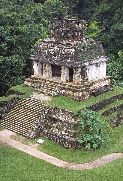 06. Mexico, Chiapas, Palenque. Mayan Temple of the Sun; Palenque Ruins